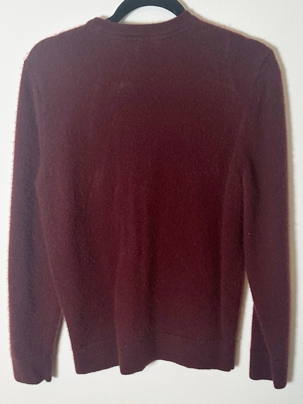 The Commons 100% Cashmere Crewneck Sweater Burgundy Red Brown Medium - Picture 2 of 7